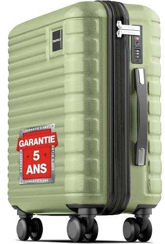 Travely Premium Handgepäck Koffer 55x35x25cm - passend für Air France, KLM und co. I 36L Handgepäck Koffer mit sanften Rollen und praktischem TSA Schloss, Reisekoffer
