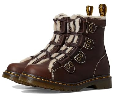 Dr. Martens Women's 1460 LTT Fl Fashion Boot, Dark Brown, 5 UK