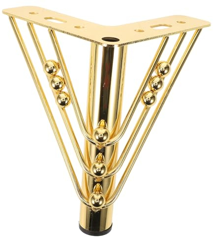 jojofuny Metallmöbelfüße und Einfachem Ersatz aus Eisen in Gold Moderne mit Stabiler Unterstützung für Sofa und Couchtisch im Wohnzimmer