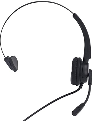 Cryfokt Kundendienst-Headset mit Mikrofon mit Geräuschunterdrückung, Einziehbarer Kopfbügel für Telemarketing Im Büro, Callcenter-Kopfhörer für Reibungslose Sprachausgabe