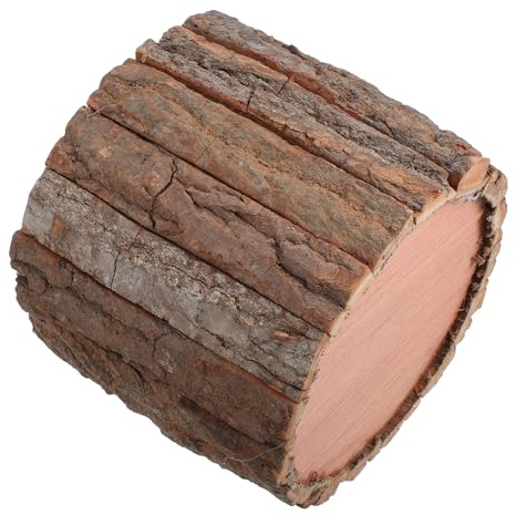 NUOBESTY Rustikaler Blumentopf Baumstamm mit Natürlichem Material und Vielseitiger Verwendung für Pflanzenwachstum und Garten Sowie Wohnraumdekoration