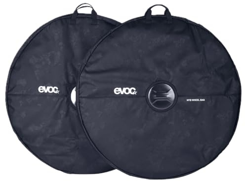 EVOC MTB Wheel Bag Laufradtasche, Black | Laufradtasche, Transport von Laufrädern, Fahrradtasche für maximalen Schutz, geeignet für <29 Räder