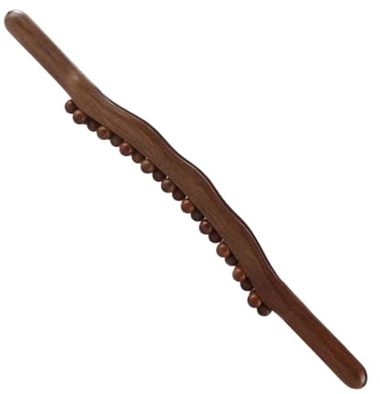 Natural Wood Massage Bar, 31 Beads Roller, Portable Wooden Body Massager with Smooth Rolling Design, Deep Tissue Relaxation Tool, Wellness Massager
