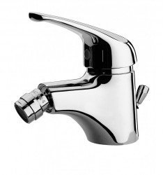 Paffoni Miscelatore Bidet Completo di Piletta in Rame Spazzolato Argento con Funzione Bidet e Montaggio sul Ponte