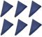Gariella - 6er Set Stoffservietten mit Muster, Farbe: Dunkelblau, Mundservietten, Mundtuch, 100% Baumwolle, Größe: ca. 45 x 45 cm, waschmaschinenfest, vierseitig eingesäumt