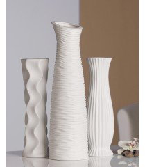 Casablanca Vase Diverso weiß,H.46cm,Keramik3f.sort.