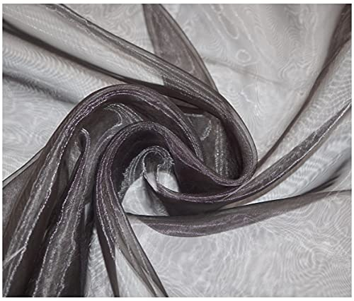 Premium Crystal Organza Voile Fancy Dress Costume Decorations Fabric 150cm Wide/Sold by The Metre (Graphite)