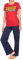 DC Comics Damen Wonder Woman Schlafanzug Rot Medium