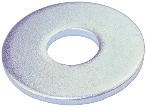 AERZETIX - C46593 - Juego de 20 arandelas planas anchas - M5x15mm - espesor 1.3mm - DIN9021 - acero galvanizado - color plata - montaje perno tornillo tuerca apriete estanqueidad fijación