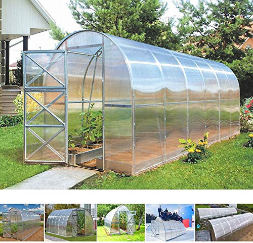 MadeluX Serre tunnel 2 x 10 m en polycarbonate 4 mm Compact de SerraShop Serre extensible pour le jardin, le potager ou pour votre jardinage.