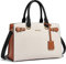 BOSTANTEN Damen Leder Handtasche Schultertasche Elegante Umhängetasche Henkeltasche Ledertaschen Tote Bag Beige