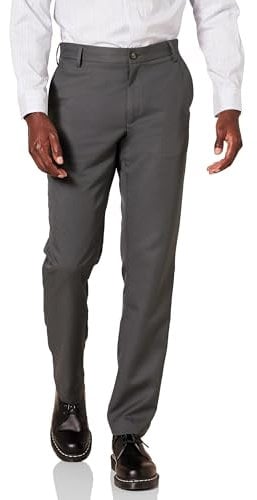 Amazon Essentials Men's Slim-Fit Flat-Front Dress Pant, Dark Grey, 36W x 33L