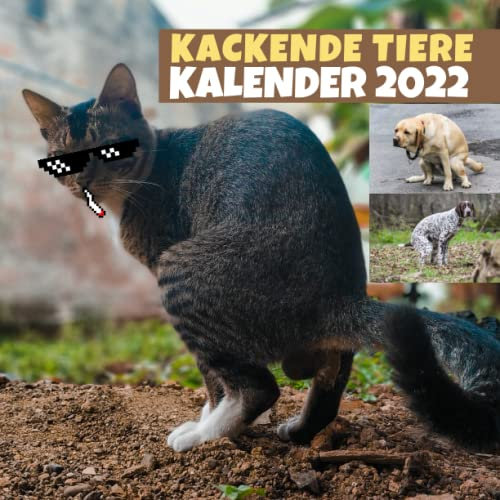 Kackende Tiere Kalender 2022: 12 Monate , Lustige Hunde katzen | Geschenke für Männer , Frauen , Freunde , Kollegen , Geburtstag | Geschenkideen für beste freundin