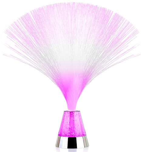 The Glowhouse Fibre Optic Ice Crystal Lamp - 13.5 Brand Premium (Pink) - Batteries Included