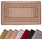 renoazul® Non Slip Large Front Door Mat, 50 x 80 cm Washable, Anti Slip and Waterproof Door Mat, Outdoor and Indoor Rug, Gel Backed Dirt Trapper Kitchen Door Mat (Gel Back Rocco Rug - Beige)