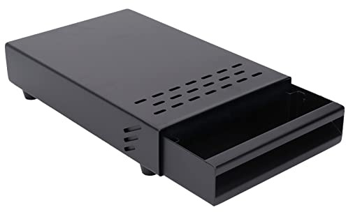 01 02 015 Coffee Knock Box Drawer, Stainless Steel, Black, 1 count, Non Slip, Compatible with Coffee Maker, Espresso Machine, Grinder
