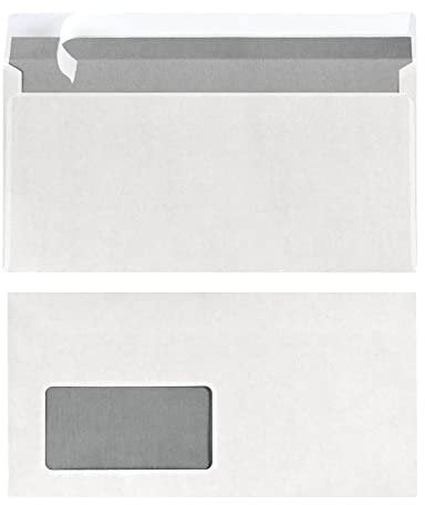 Herlitz Briefumschläge DIN lang haftklebend (mit Fenster | 100 Stück)