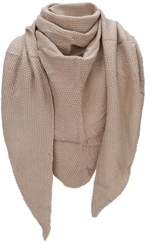 irisaa Damen Schal, weich Strickschal Dreieck, Deckenschal Herbst Winter Halstuch für Frauen und Mädchen, Lang dreieckstuch 195 * 80cm, Schal Farben 2020:Khaki