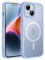 JETech Magnetic Case for iPhone 14 6.1-Inch Compatible with MagSafe, Translucent Matte Back Slim Shockproof Phone Cover (Sky Blue)
