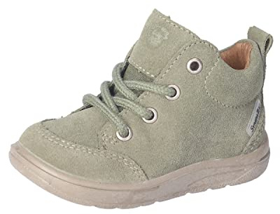 RICOSTA Jungen Stiefel Milo, Kinder Lauflernschuhe, Weite: Mittel, lose Einlage, Sympatex, schnürstiefel, wasserdicht, Booties, eukalyptus (530), 24 EU