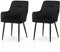 TUKAILAI Esszimmerstühle 2er-Set aus Samt, Küchenstühle mit Armlehnen, Freizeitstühle mit Metallbeinen und Kissen, Esszimmer, Wohnzimmer, Schlafzimmer, Empfangsraum, Restaurant，Schwarz