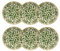 NOVASTYL - Lot 6 assiettes creuses héraclée 20cm en grès décor vert - 2614396