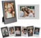 HIYQIN 2x3 Mini Bilderrahmen - 8er-Pack Mini Bilderrahmen Kompatibel mit 2 x 3 Zoll Fuji-Film-Instax/Polaroid Kamera - Fuji-Sofortbildkamera Bilderrahmen - Schwarz Grau