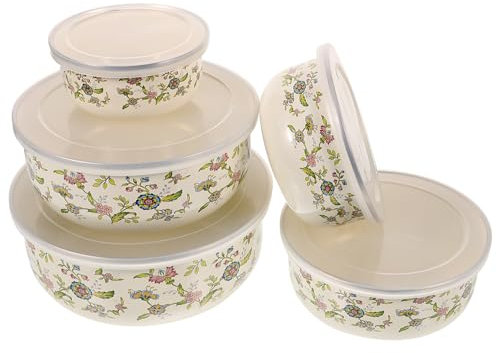 OUNONA 5pcs Multi-Sized Fruit Bowl Lids Salad Bowls for Lunch Storage Containers