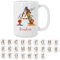 Bee Ingenious Tazas personalizadas con nombre e inicial A: Tazas de cafe A-Z de ceramica Tazas de desayuno con letra Taza XL 443ml Tazas originales para regalar Tazas de te A-Z (A)