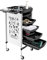 Rollwagen Friseurwagen Bedienungswagen mit 5 Schubladen und Rollen,Salon Arbeitswagen Rollwagen Trolley Stylist Friseur (Weiß)