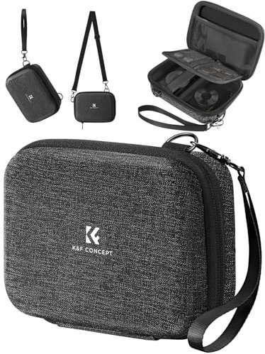 K&F Concept Digital Camera Case, Waterproof & Protective Small Camera Bag, Lightweight Camera Sling Bag with 2 Carrying Ways (Grey)