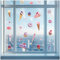 Yabaduu Fensterbilder 3x DIN A4 Bögen Fensterfolie Sticker für Kinder Badezimmer Kinderzimmer Wohnzimmer Aufkleber Fensteraufkleber wasserfest Y076 (15 Sweets)