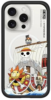 RhinoShield Modulare Case kompatibel mit MagSafe für [iPhone 15 Pro] | Mod NX Überragender Magnet, strapazierfähige Schutzhülle - Schwarz [One Piece/Japanese Style Thousand Sunny]
