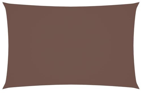 Sonnensegel Oxford-Gewebe Rechteckig 5x8 m Braun, JUDYY Sichtschutz Balkon, Balkon Sonnenschutz, Sonnenschutzsegel,Regenschutz Balkon, Seitenmarkise, Sichtschutz Terrasse - 135826