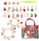 Adventskalender Armband Weihnachten Adventskalender für 2024 24 x 20 x 2 cm Schmuckbastelset Weihnachts-Countdown-Kalender Ornament Set Fabrikat