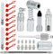 NZZVNZ 29 Stück Fettpresse Mundstück, Fettpresse Aufsatz, Fettpresse Adapter Set,Aufsatz Fettpressenrohr, Fettpresse Adapter für Fettpresse Aufsatz Schmierpresse Anschluss