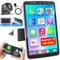 Android 13 Single Din Car Stereo 10.1 Inch Rotatable Touch Screen Radio with Wireless A-pple Carplay Android Auto, GPS Navigation WiFi FM/RDS HiFi Bluetooth Radio Head Unit +Backup Camera