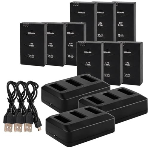 Drone Lithium Battery UAV Replacement Battery Compatible with Parrot Mini Drones 3.7V 600mAh 3PCS