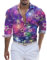 Chemise Disco Homme Paillette Imprimé Chemise Slim Fit Homme Annee 80 Chemise Homme Manches Longues Imprimé Carnaval Chemise Hawaienne Homme Décontracté T Shirt Homme Manche Longue Chemisette Homme