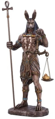 Nemesis Now Ägyptischer Gott, bronzefarbene Figur, handbemalte Statue, antikes Ägypten, Kunstdekor – Anubis, Wächter der Gräber, Symbol der Gerechtigkeit