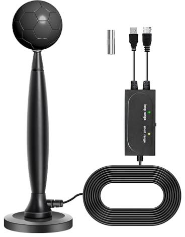 DollaTek Antena de TV Rewave Antena Digital para Interiores Freeview Señal Potente Alcance de 360° y 980 Millas Compatible con Radio FM/UHF/Dab 4K/1080P