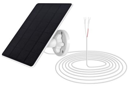 Asyduey 3W Solar Panels with 4M Extension Cable IP65 Weatherproof 360° Adjustable Bracket for Ring Doorbell