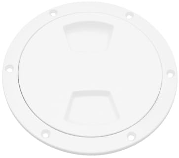 Briny River 1PC Barca Ispezione Boccaporto Coperchio Tondo Ponte Boccaporto Tappo con Piastra di Copertura Staccabile Fori Preforati per Barca Marina Yacht RV