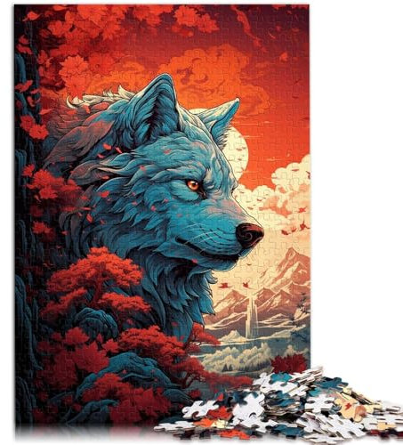 Puzzle für Erwachsene, 1000 Teile, Art Wolf, pädagogisches Spielzeug-Puzzle zum Stressabbau, Trainieren Sie Ihr Gehirn und Ihre Hände, 10,27 x 14,96 Zoll, für 14-Jährige