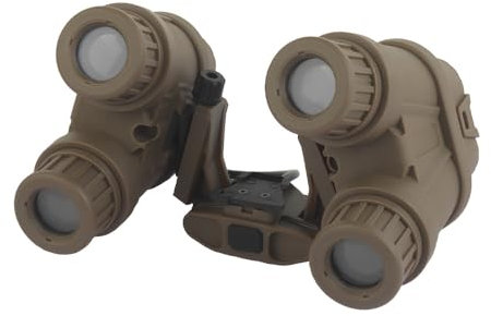 Jungle Leopard GPNVG-18 NVG-Attrappenmodell, seitlich drehbare Nachtsichtbrille for Larping, Cosplay, Airsoft, Filme, Taktische Requisiten(Tan)