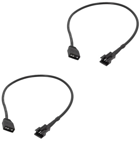 NPXUAMTJ Packung Von 2 ARGB Steckverbindungen Kabel 5V12V SM3/4Pin 3Pin Weibliche Adapter ARGB Erweiterungskabel Für DeepCool/Lian PC Falladapter