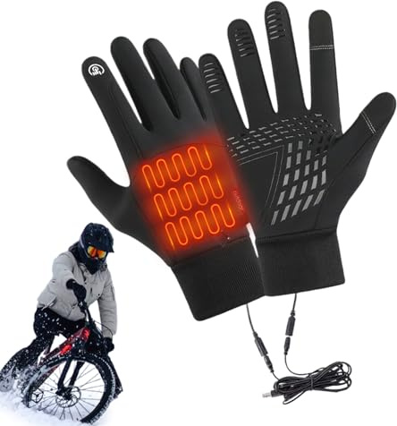 Guanti Riscaldati USB - Guanti Riscaldanti Elettrici, Scaldabagno Termico | Attrezzatura Per Il Freddo Invernale Per Digitazione, Ufficio, Gioco, Design Per La Maglia Senza Dita Per Uomini Usi Per Lap
