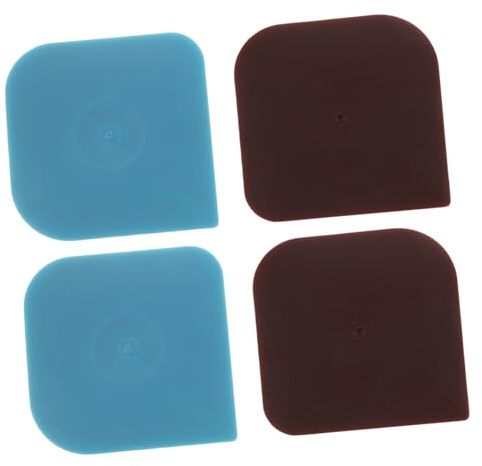 TOYANDONA Lot de 4 Grattoirs à Poêle en Nylon Poignée Confortable, Outil Polyvalent pour Nettoyage de Batterie Cuisine en Fonte, pour Tâches Ménagères et Pâtisserie