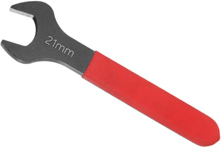 Awclub 21mm Open End Wrench, 15 Degree Offset Thin U-Shaped Spanner with Red Shank, Black Finish for Automotive Repair & Furniture Assembly