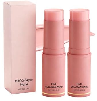 Collagen-Stick fürs Gesicht, Kollagen-Stift Multi-Balsam für Augen & Lippen, Anti-Falten Pflege-Stick gegen Trockenheit, für unterwegs, Nicht Fettend (2PC)